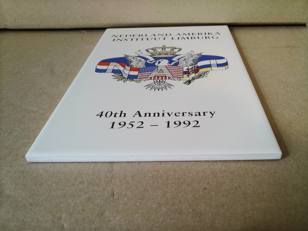 Vintage Sphinx tegel Nederland Amerika Instituut Limburg 40th Anniversary - Afbeelding 6